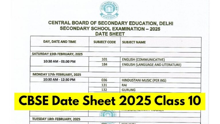 CBSE 10th Class Exam Date 2025 [Dates Announced] | CBSE Board ...