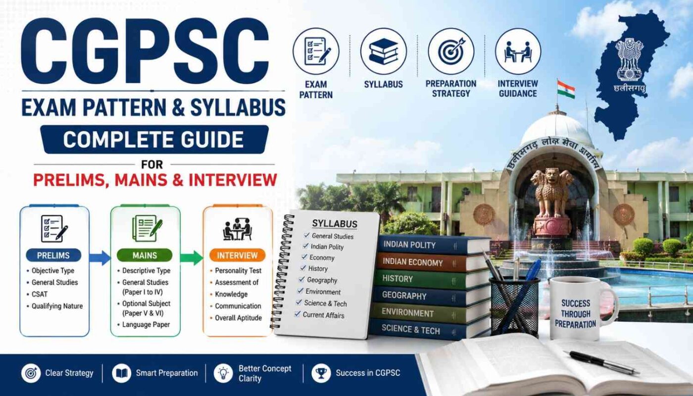 CGPSC Exam Pattern and Syllabus 2026