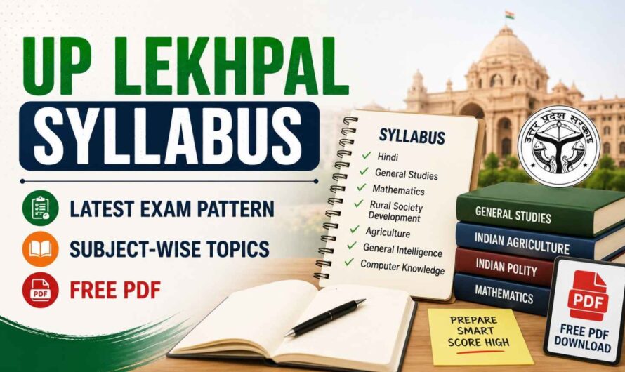UP Lekhpal Syllabus 2026: Latest Exam Pattern, Subject-Wise Topics & Free PDF